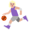 Woman Bouncing Ball- Medium-Light Skin Tone emoji on Microsoft